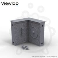 Coin Mur de pierre auberge bouclier droit