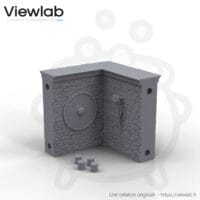 Coin Mur de pierre auberge bouclier gauche