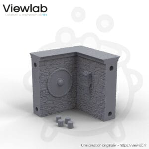 Coin Mur de pierre auberge bouclier gauche