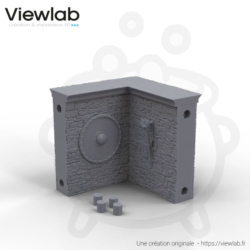 Coin Mur de pierre auberge bouclier gauche