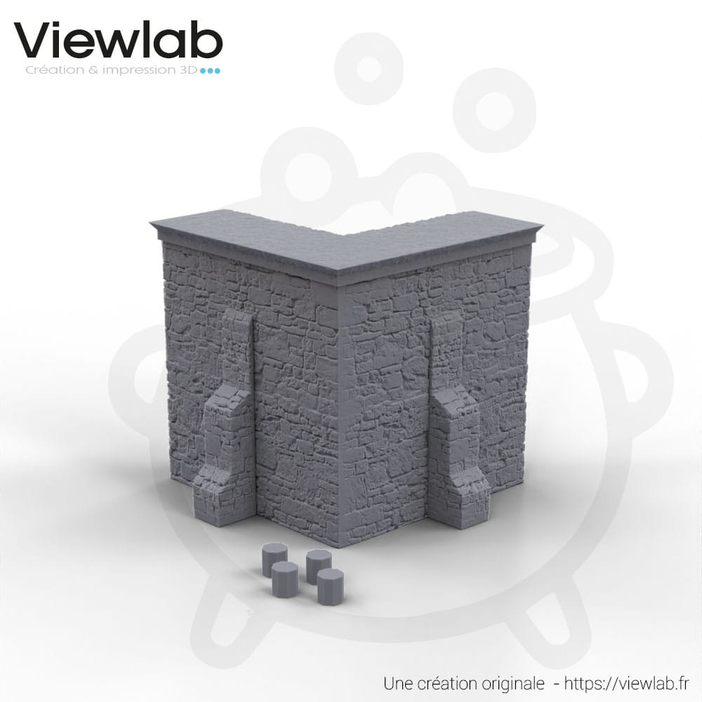 Coin Mur de pierre auberge bouclier droit – Image 2