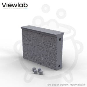 Mur de pierre auberge 75 mm