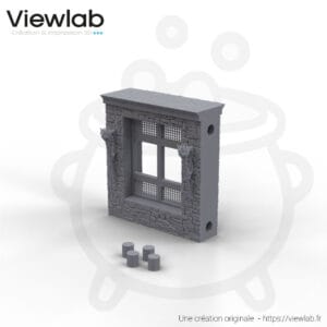 Mur de pierre fenêtre auberge 50 mm