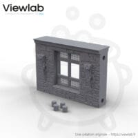 Mur de pierre fenêtre auberge 75 mm