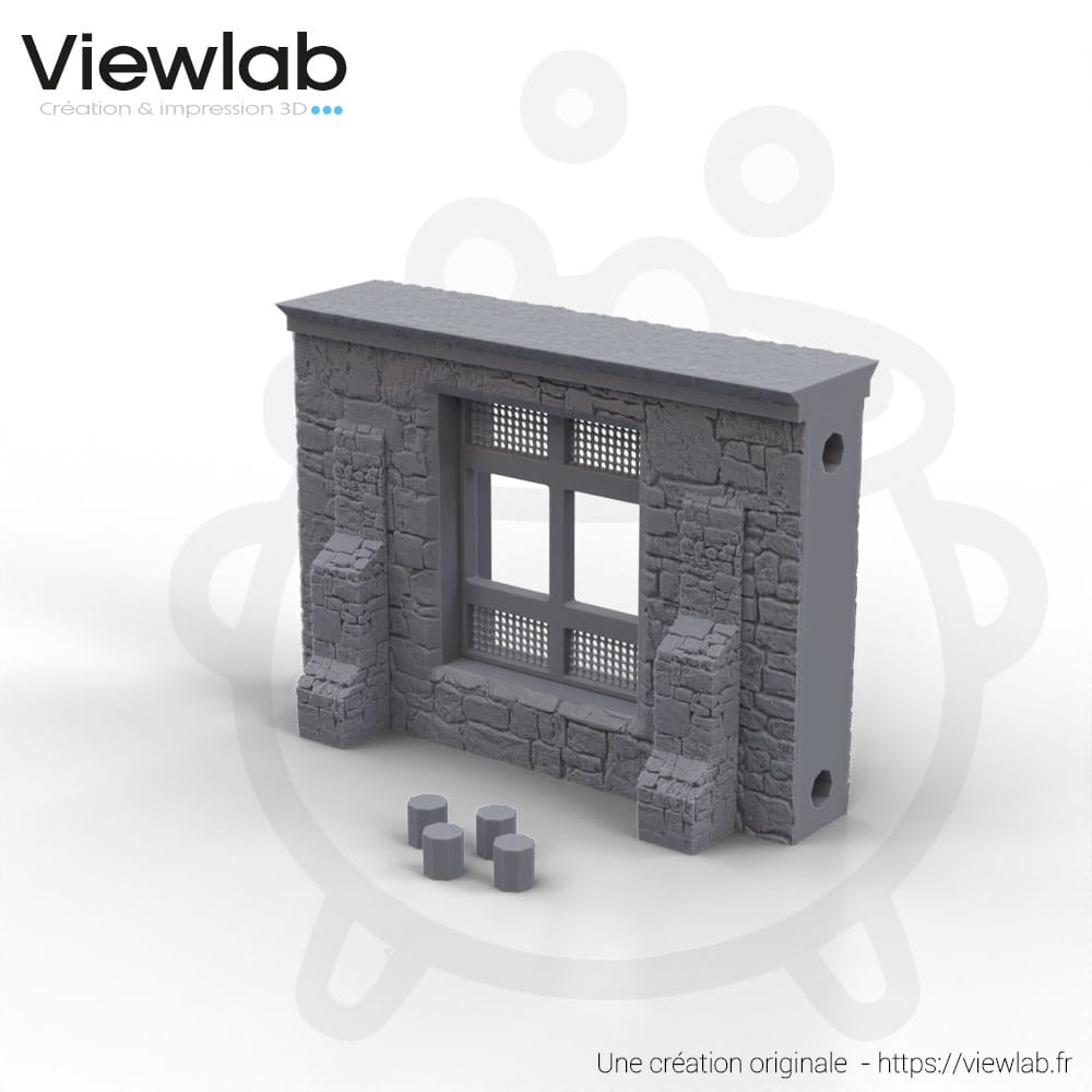 Mur de pierre fenêtre auberge 75 mm – Image 2