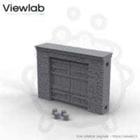 Porte exterieure auberge 75 mm