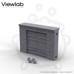 Porte exterieure auberge 75 mm